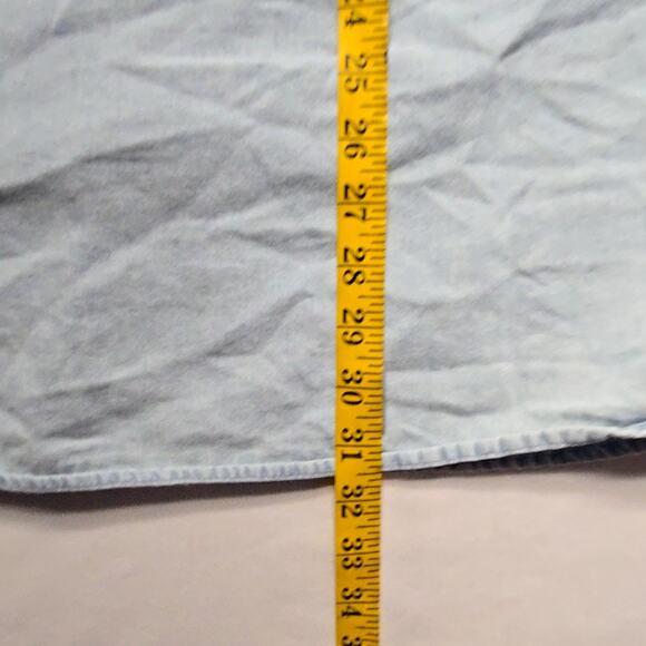 Vintage Texans Denim Shirt NFL Houston XL Light Wash Long Sleeve Button Up - Picture 10 of 10